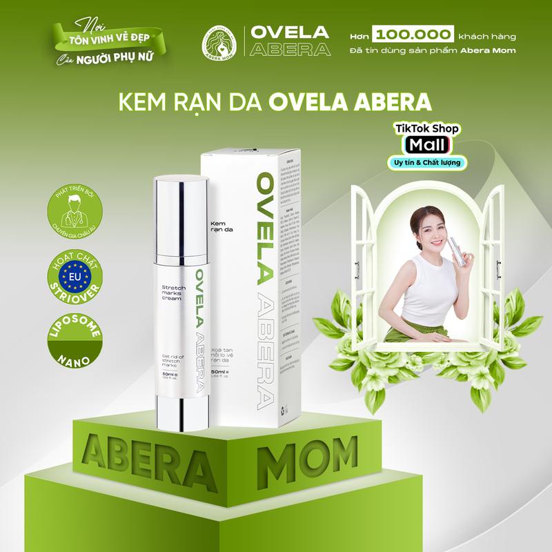Kem rạn da Ovela Abera - Ngừa rạn mới, giảm rạn cũ, dưỡng ẩm, giảm nhăn, săn chắc da - 50ml