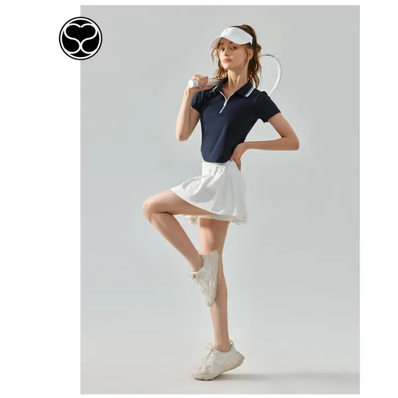 SecondShape - Tennis Golf Baju Polo Shirt Wanita Padel Tennis Olahraga Outdoor Activewear 3