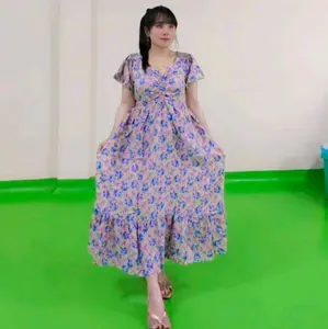 daster wanita kain rayon premium motif biru pink (59)