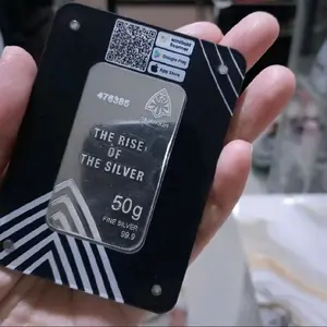 Perak Batangan Silverium 50 gram Silver Kadar 99,99% (Free Logam Mulia 0,001 g)