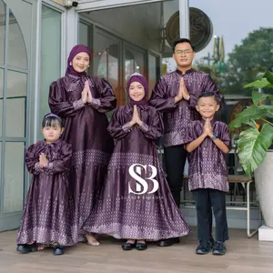 Sarimbit couple pasangan gamis pesta mewah elegan baju couple keluarga baju couple pasangan lebaran set pakaian keluarga