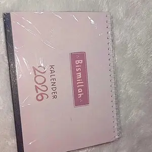 Kalender Meja Planner 2026 Aesthetic Desk Calendar - Kalender Duduk Hardcover Kokoh