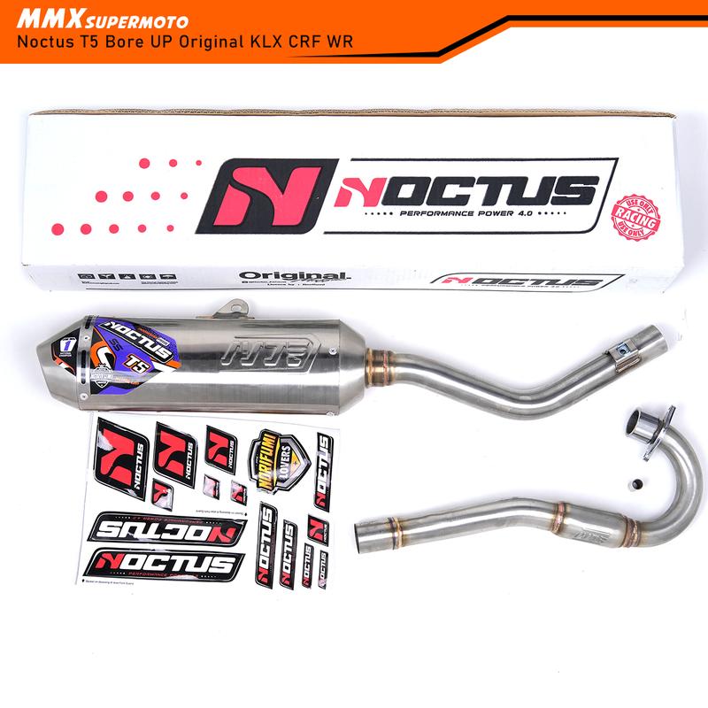 NORIFUMI NOCTUS T5 & T4 Original Knalpot CRF 150 KLX 150 WR 155 Type STD & Bore Up Full Stainless Suara Ngebas Adem 6