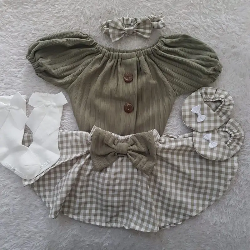 BAJU Bayi Greta tartan set