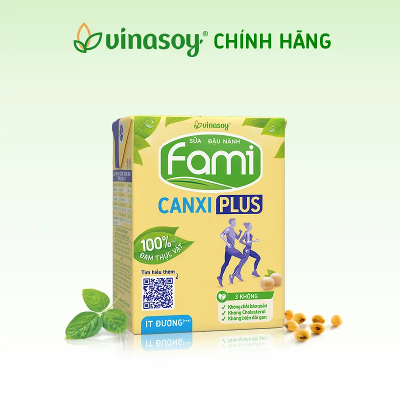 Thùng sữa đậu nành Fami Canxi Plus nguyên vị (ít đường) 36 hộp x 200ml) 4