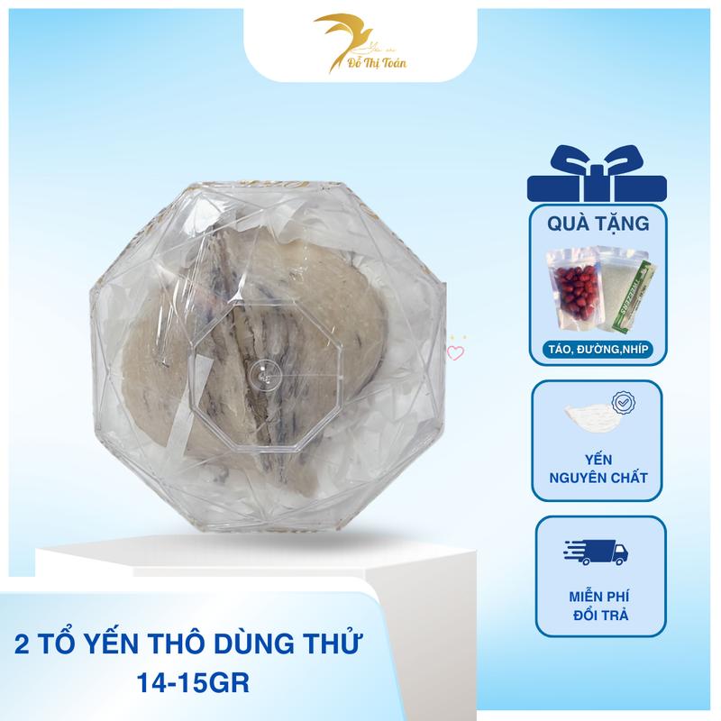 [DTT] Yến thô dùng thử 2 tổ - kèm táo đỏ, đường phèn, nhíp - Yến sào Đỗ Thị Toán Food