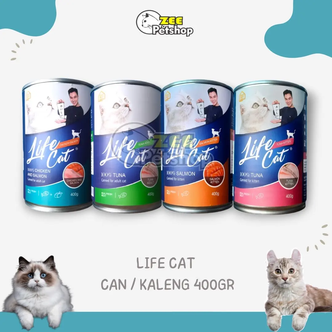 LIFE CAT CAN / KALENG 400GR - Makanan Kucing Wet Food