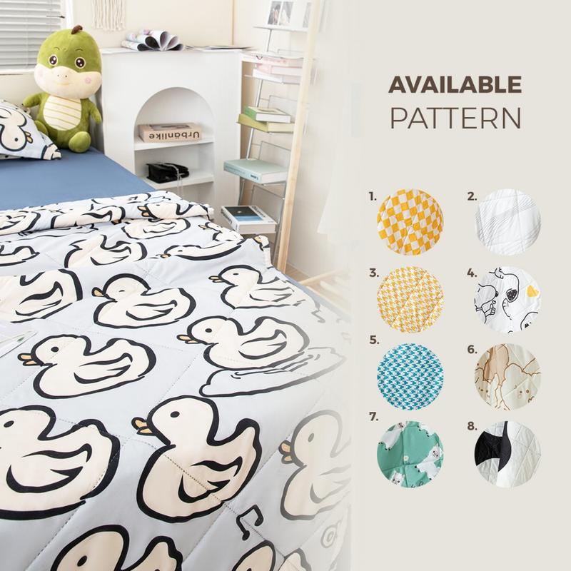 UNITWO [BED COVER ONLY] Bedcover Motif Korean Pastel Color Bed Cover Collection Ukuran Single  Queen  King - Hanya Selimut 180X200 160X200 120X200 2