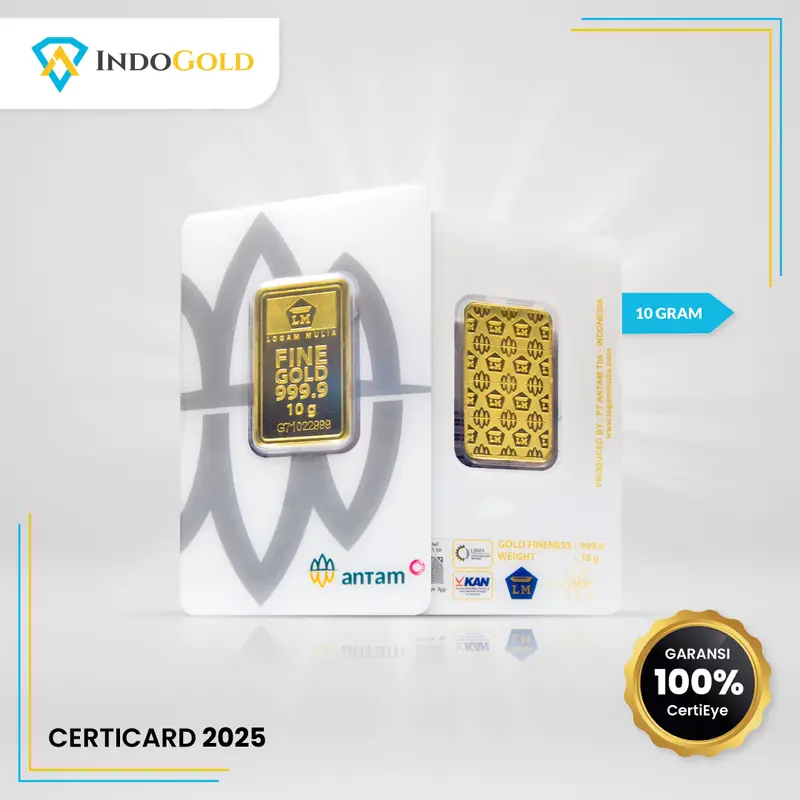Logam Mulia Antam 10 Gram Sertifikat Press 2