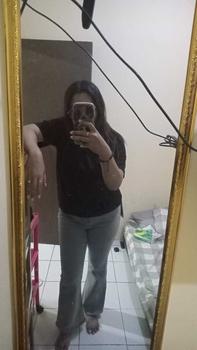 Product Review of High Waist Jeans Streach Wanita Cutbray || Korean Style Straight Loose Cutbray Wanita Premium || Cutbray Jeans Wanita Bahan Melar Panjang Tebal Celana Hitam Dark from r**l 1