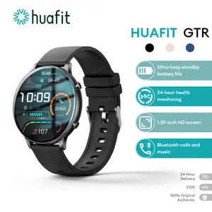 【COD & Garansi 1 tahu】Huafit GTR Original Smart Watch Panggilan Bluetooth Jam Tangan Pria dan Wanita Layar Sentuh Olahraga Kebugaran IP67 Tahan Air Jam Tangan Pintar yang Dapat Dipakai Cocok untuk Pria dan Wanita