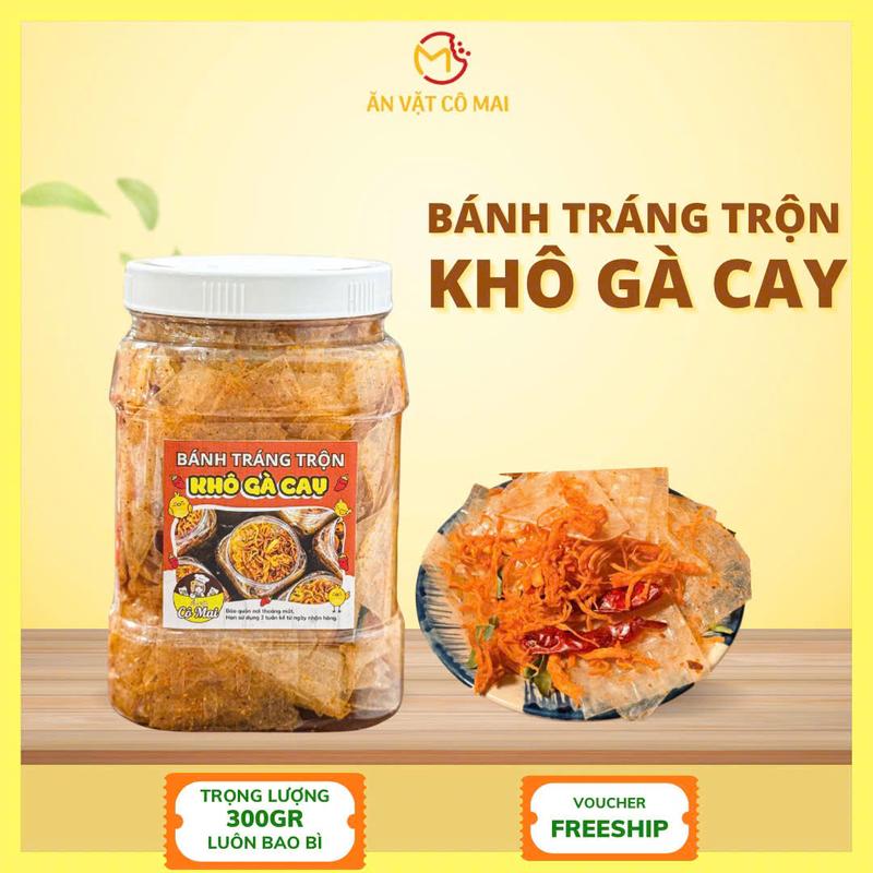 Bánh Tráng Trộn Khô Gà Cay Hủ 300Gr - Ăn Vặt COMAI