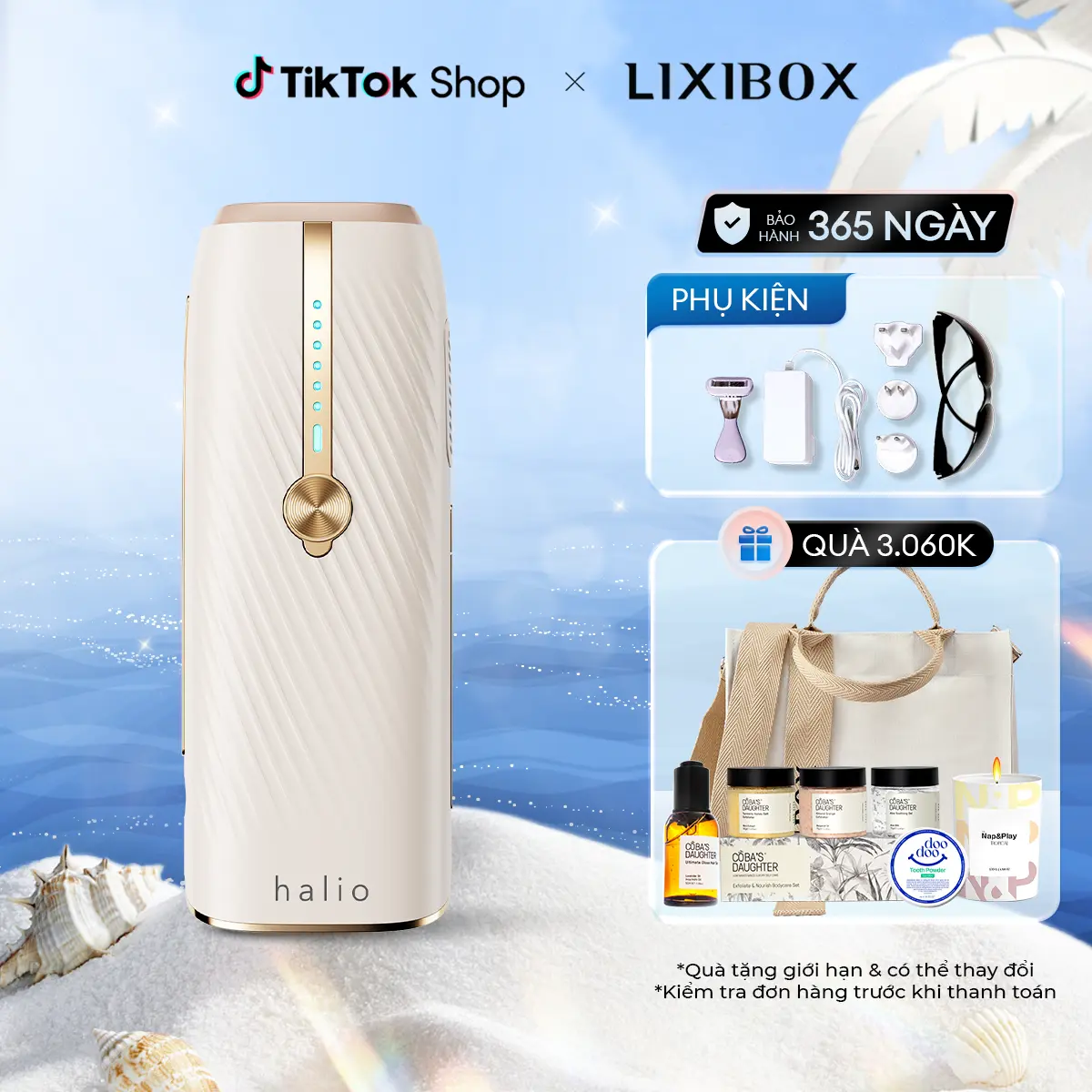 Máy Triệt Lông Lạnh Sapphire Halio InfinityGlow Advanced IPL Sapphire Cooling Hair Removal Device - Phù hợp cho Da Nhạy Cảm Nữ và Nam - lixibox máy triệt lông