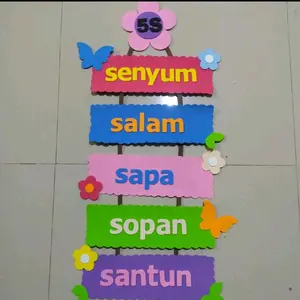 TERBARU HIASAN KELAS 5S BENTUK BUNGA / DEKORASI KELAS TK / PAUD / SD BAHAN SPON