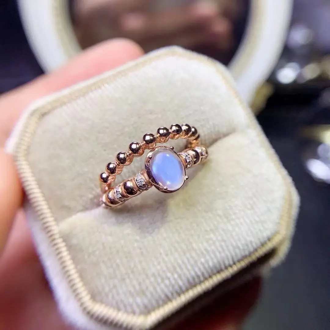 Natural boutique moonstone ring