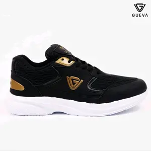 Sepatu Sekolah Hitam Sneakers Casual Pria Wanita GUEVA-021 Shoes Snekers Putih Black Sport