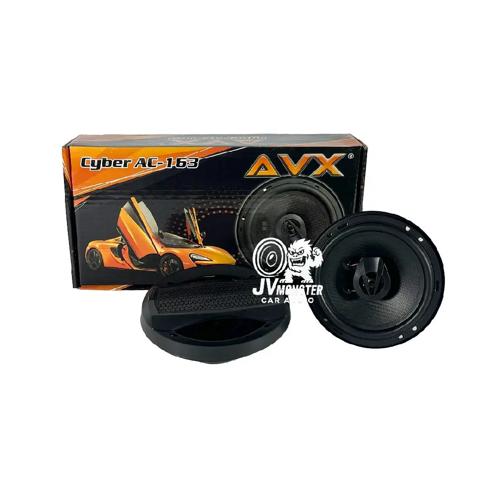 AVX Speaker Coaxial Cyber AC-163 Pintu Mobil 6 Inch 200Watt 3 Way Voice Coil 20,4mm Magnet 70mm untuk Suara Optimal