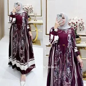 NEW MILNA MIDI DRES - Rayon Viscose LD 110 Dress Wanita