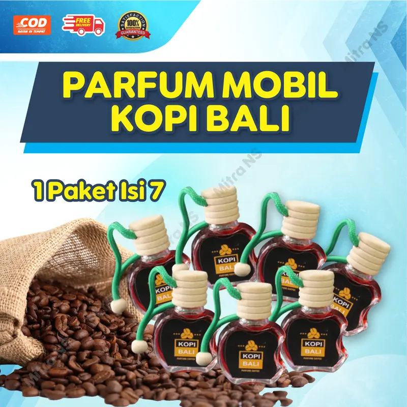 Parfum Mobil Botol Kaca Aroma Kopi Bali Isi 7 Pcs Parfum Kopi Aroma Awet Car pengharum 1