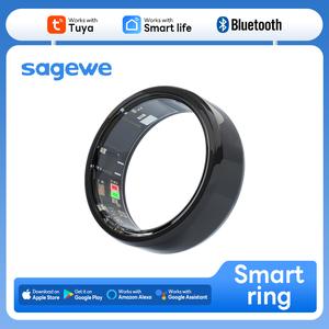 Cincin Pintar, SAGEWE, Pemantauan Kesihatan, Kalis Air Kedalaman IP68, Reka Bentuk Tertutup Sepenuhnya, Tersedia dalam 8 Saiz dari 6-13, Kuasa Rendah, Sesuai sebagai Hadiah, Cincin Sukan dan Senaman, Cincin Tidur, Jualan Kilat