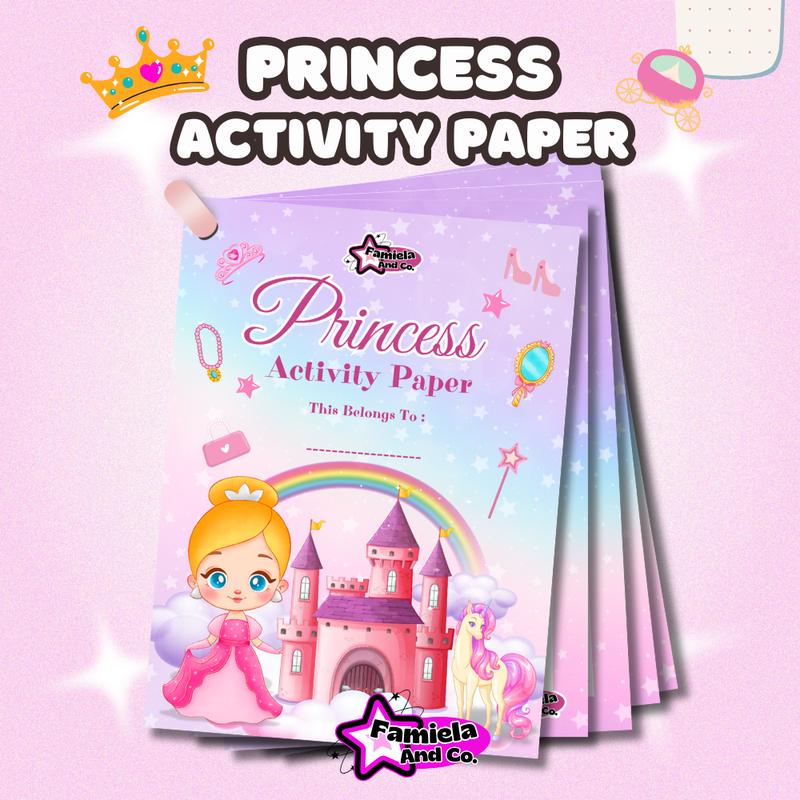 ACTIVITY PAPER PRINCESS - 10 Lembar Glossy + Gratis Spidol Penghapus & Plastik Hologram 0