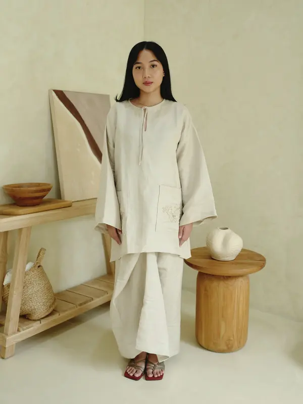 ENCAPSULE - Zera Set (Linen Blouse One Set | Raya Collection) 0