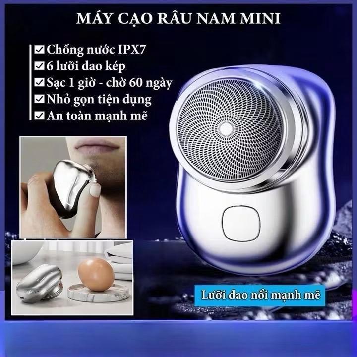 Máy cạo râu mini 6 lưỡi kép tự mài, dao cạo râu điện chống nước ...
