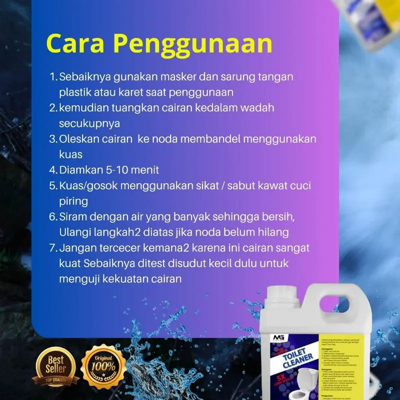 PUSHCLEAN TOILET CLEANER CAIRAN PEMBERSIH KAMAR MANDI WARNA PINK PEMBERSIH KERAK TOLET CLOSET KRAN WASTAFEL TOREN 6