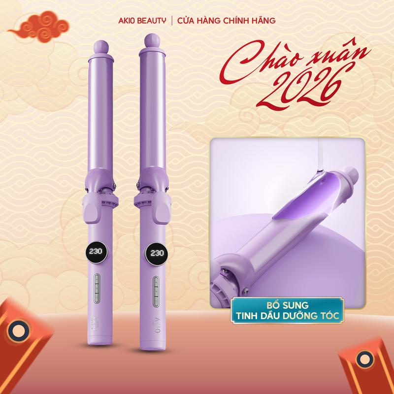 Máy uốn tóc truyền thống AKIO FANCY tạo kiểu tóc chuyên nghiệp lớp phủ tinh dầu thực vật bảo vệ tóc
