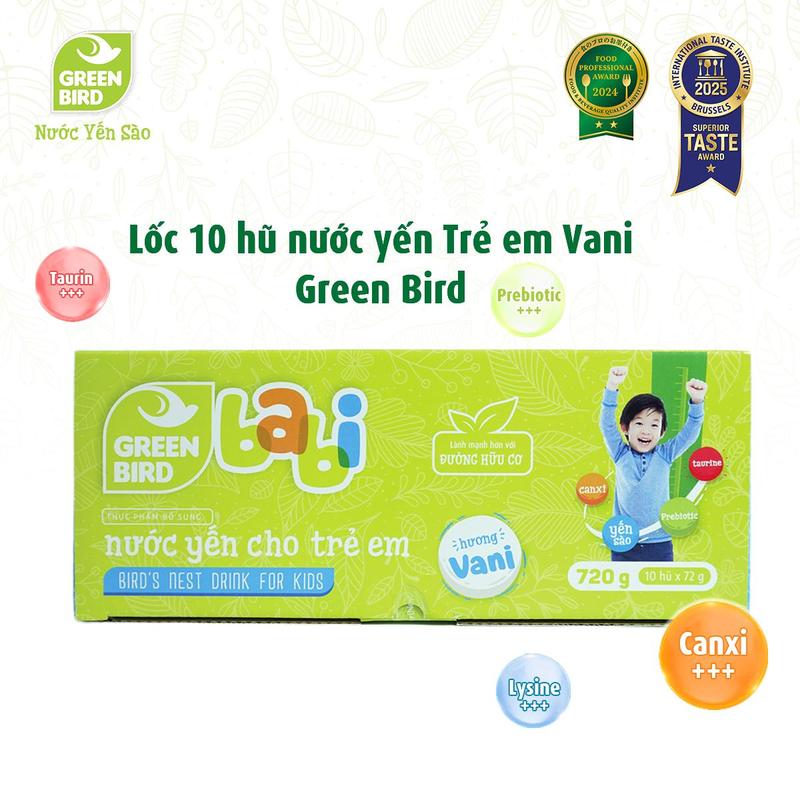   DEAL TIKTOKSHOP  Nước Yến Cho Trẻ Em Green Bird Babi Hương Vani Tốt Cho Hệ Tiêu Hóa Hũ 72g 