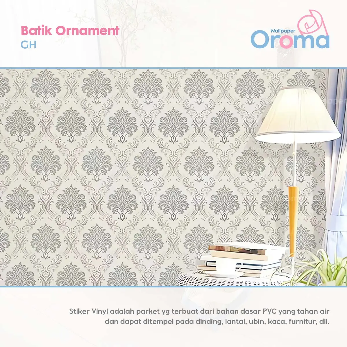 OROMA Stiker Vinyl Pvc Stiker Dinding Dengan Berbagai Pilihan Motif Cantik