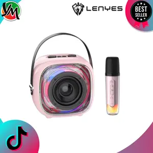 SPEAKER LENYES BLUETOOTH S226 RGB LED Light Wireless Speaker + Microphone Karaoke Bluetooth 5.3 Mini Portable Bass