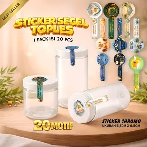 Stiker Segel Toples Kue Kering Lebaran Idul Fitri Sticker Lidah Seal Hampers Isi 20 pcs