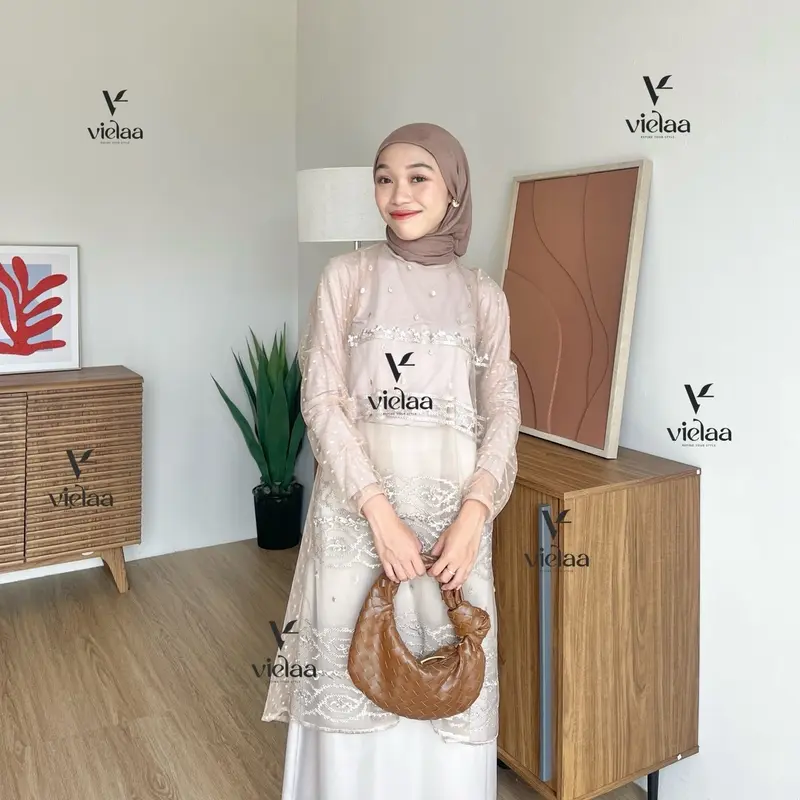 Jaara tunik | tunik brukat | lebaran kondangan ootd 2
