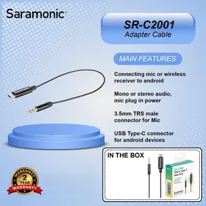 Saramonic SR-C2001 3.5mm TRS Male Jack to USB Type-C Audio Adapter