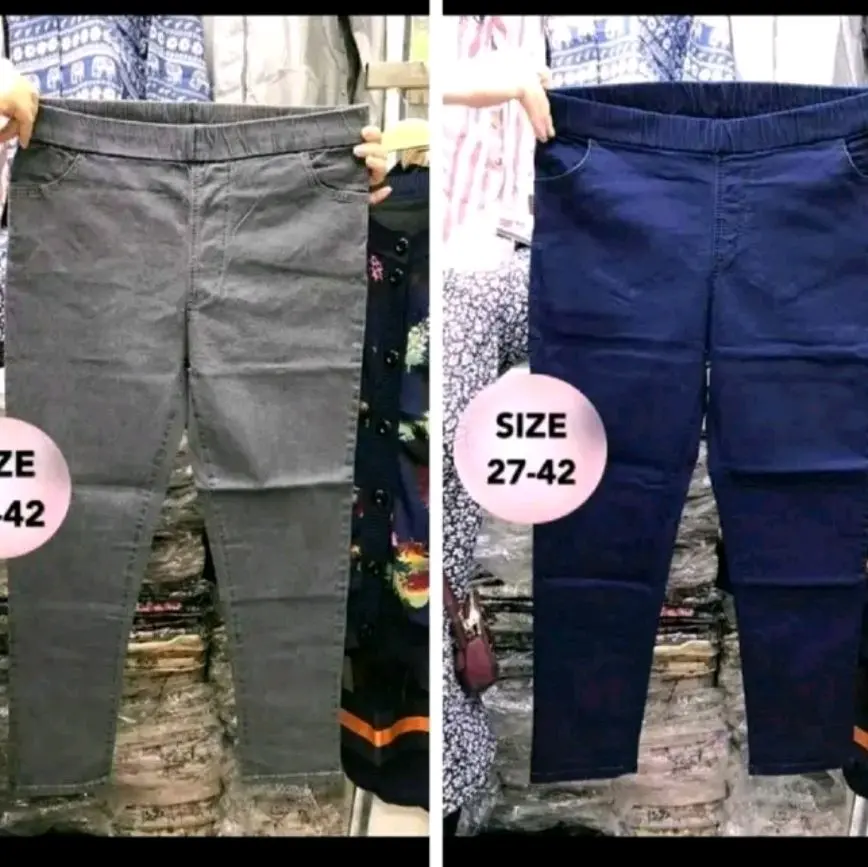 Jeans Polos Super Jumbo Pingang Karet