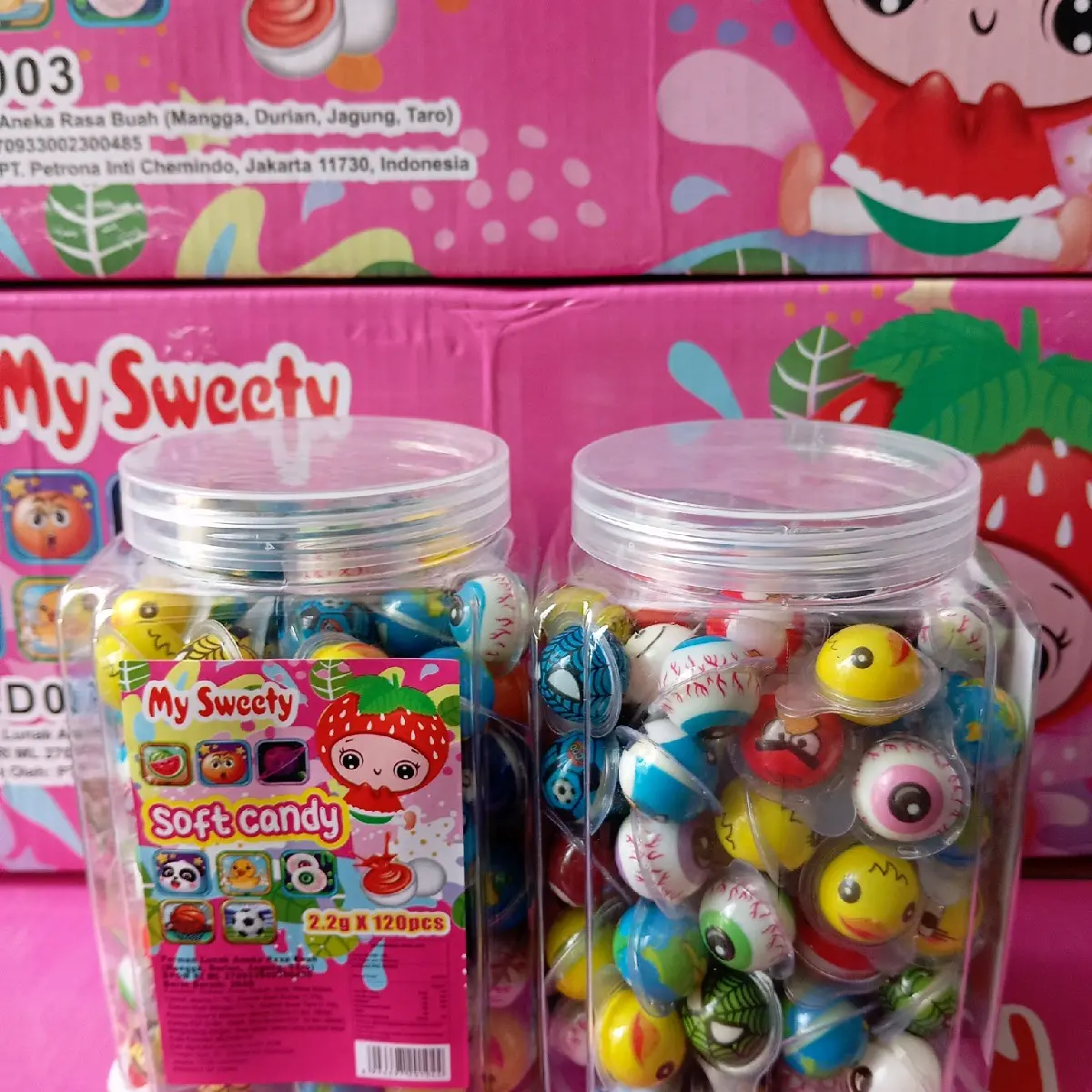 Permen Lunak Mini MYSWEETY isi 120 pcs toples kotak