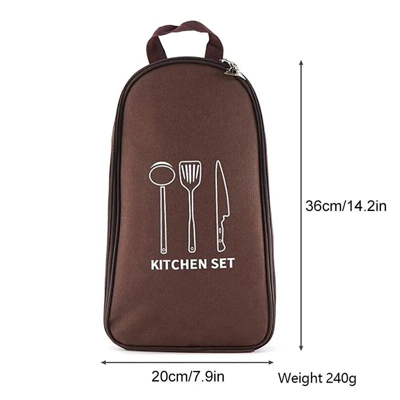 Outdoor Camping Portable Cookware Storage Bag, 1 Count Large Capacity Cooking Utensil Organizer, Kitchen Organizer without Cooking Utensil for Outdoor Travel BBQ 1