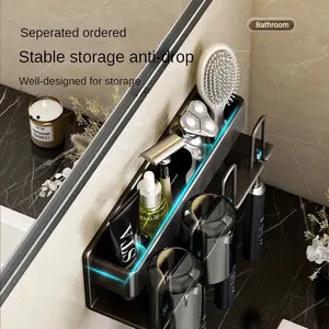 Rak Sikat Gigi & Gelas HYJIN Aluminium Tempel Dinding Kamar Mandi - HJ23
