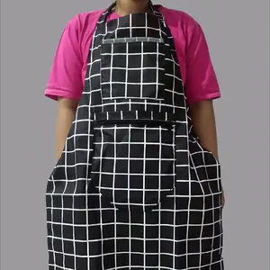 Celemek Masak Apron Cotton Polimicro dengan Model Dua Saku dan Resleting - Ukuran 75-57 - Tali