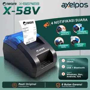 Printer Bluetooth Thermal Kasir 58MM Iware X58V Multi Device dan fitur Notifikasi Suara