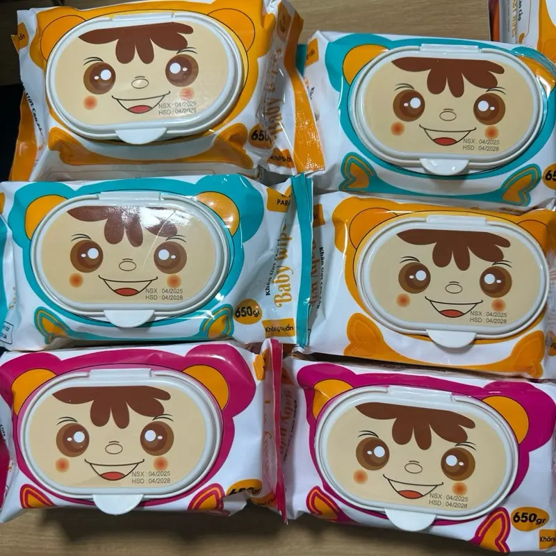 {HOT} Thùng 10 Bịch Khăn Ướt Cho Bé BABY WIPES 650gr Không Mùi, Kháng Khuẩn, An Toàn Cho Mọi Loại Da