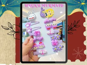 J27 NEW Set Jepit ( 1 set 14 pcs ) motif kartun anak-anak