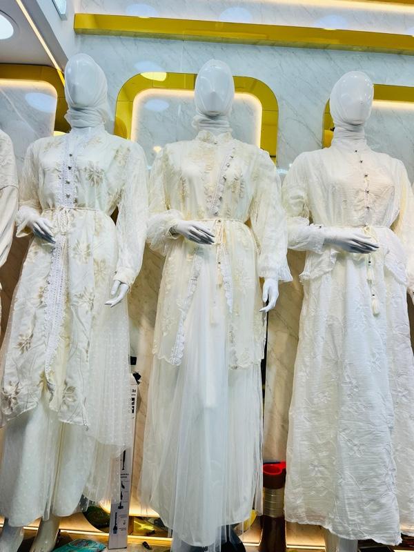 FLASH SALE GAMIS SERIES LEBARAN VIRAL IVORY BUTTER INNER OUTER TERLARIS 2026 Muslim Dress Mewah