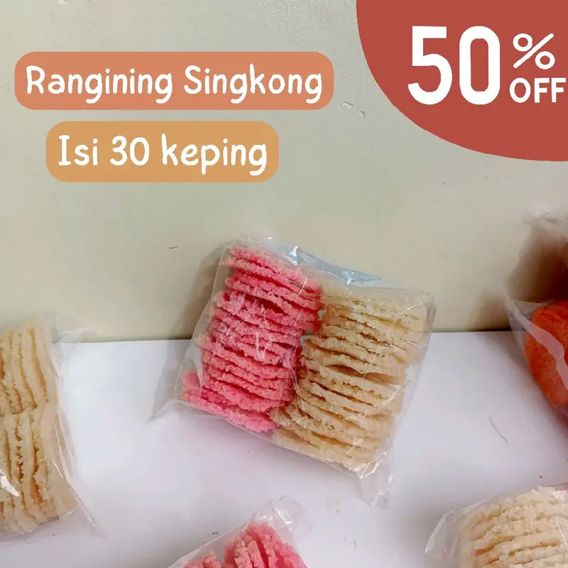 Rengginang / Rengining Singkong Isi 30pcs Mentah Asin Gurih siap goreng | cemilan food Snack 0