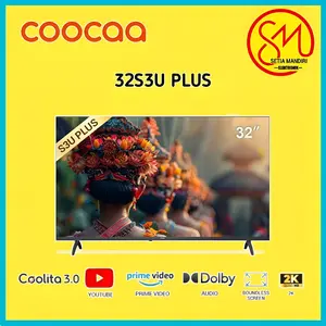 COOCAA 32S3U PLUS Smart LED TV 32 Inch HD Digital DVB-T2 WiFi Bezel Less Dolby