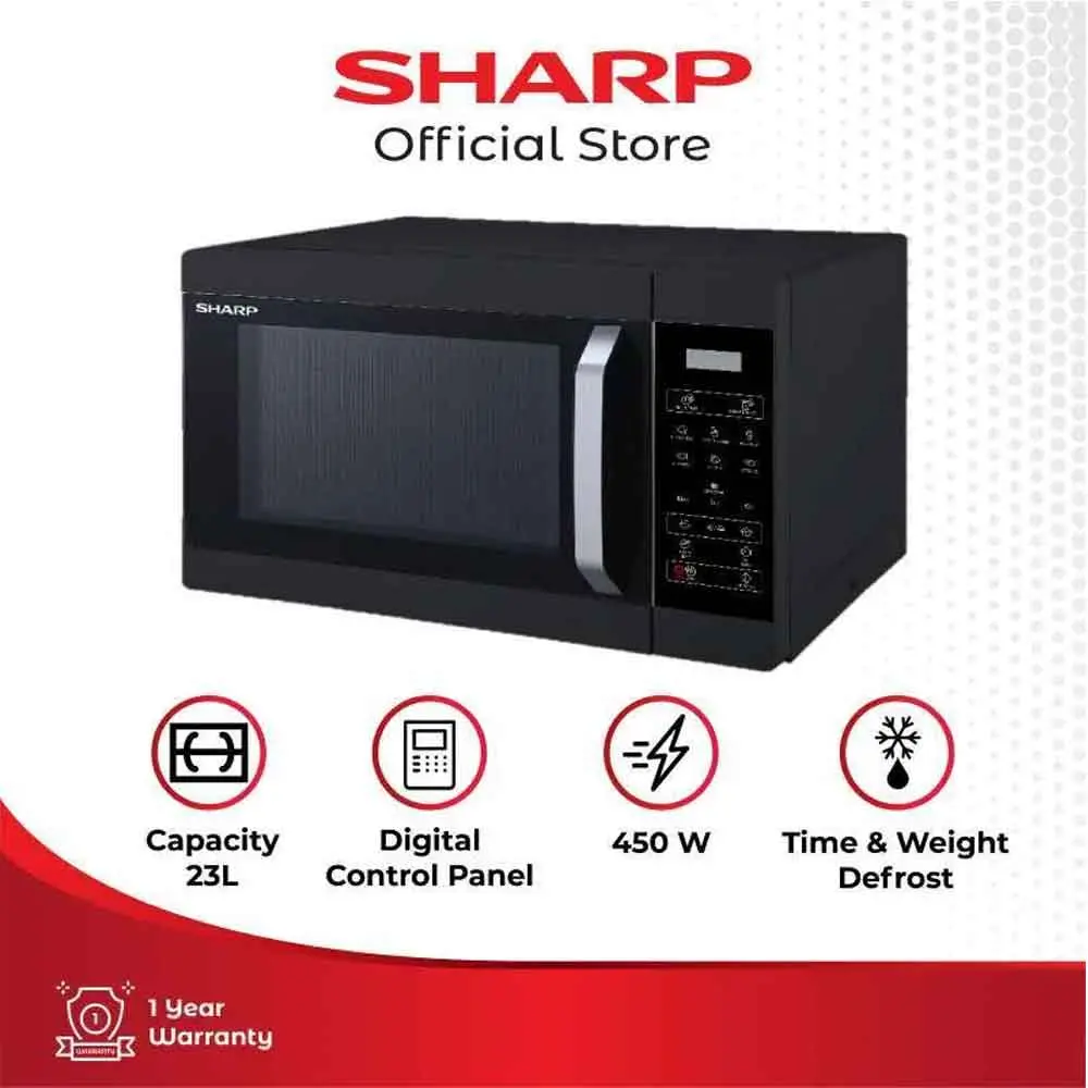 SHARP R-223DA-BK Microwave Oven 23 Liters