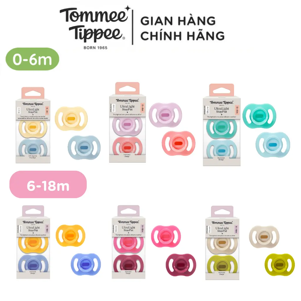 Ty Ngậm Siêu Nhẹ Tommee Tippee (Nhiều Size, Nhiều Màu)