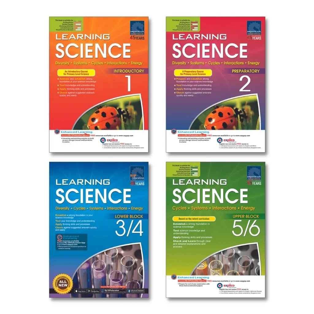 Learning Science Book 1 - 6 | Topical | Primary Science School Assessment Books - SAP
