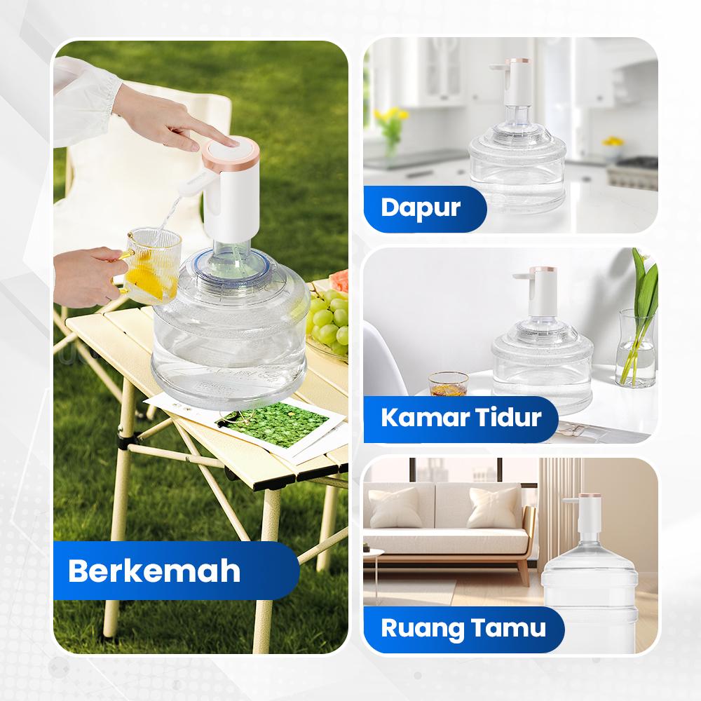 (COD)【 Live Exclusive】 Bravhom Pompa Galon Electric Dapat Dilipat USB Dispenser Portable Galon Air Elektrik NEW